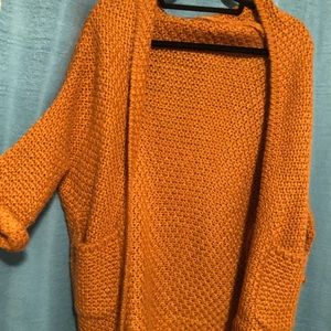 Slouchy mustard cardigan